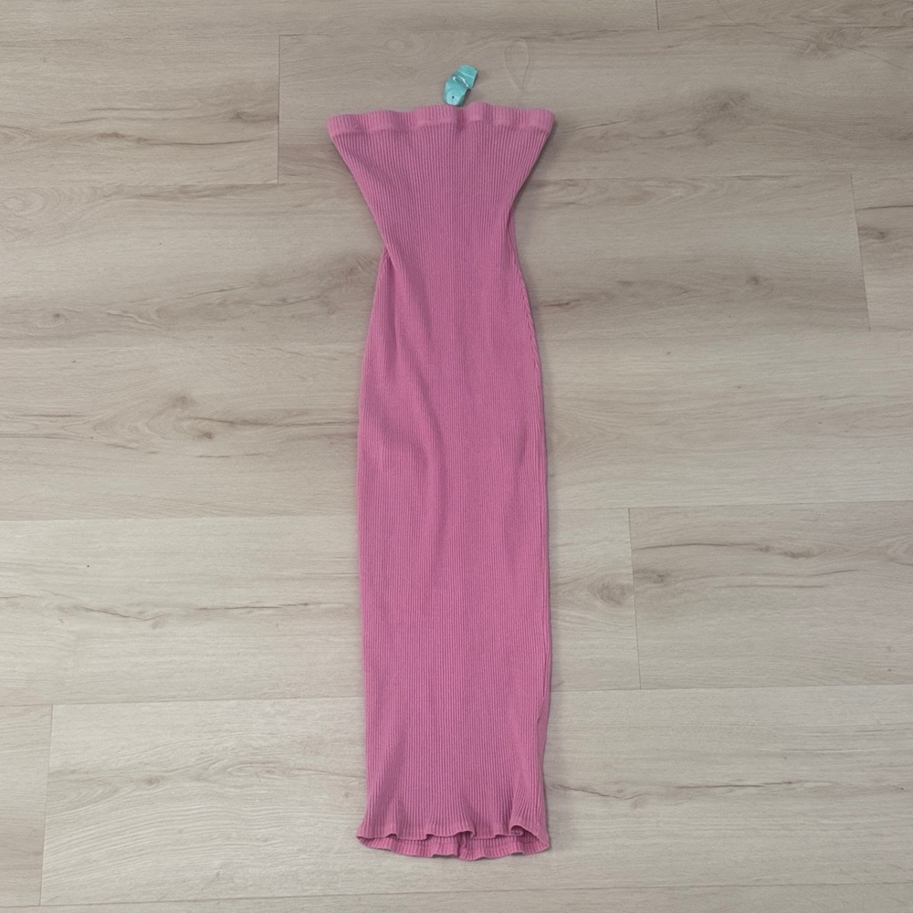 Chic Strapless Pink Dress